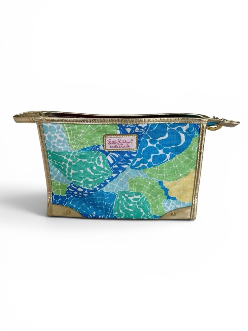 Lilly Pulitzer x Estée Lauder Sea Turtle Cosmetic Bag Travel Makeup Pouch